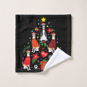 Italian Greyhound Christmas Ornament Tree Dog Mom Wash Cloth