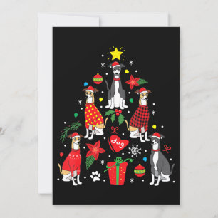 Italian Greyhound Christmas Ornament Tree Dog Mum Invitation