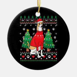 italian greyhound christmas ornament tree xmas dog
