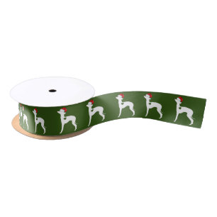 Italian Greyhound Christmas  Ribbon Satin Ribbon