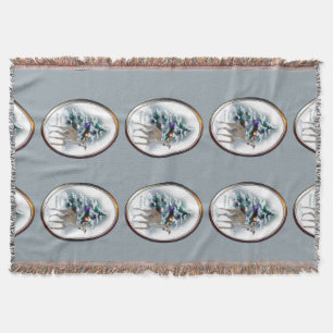 Italian Greyhound Christmas Throw Blanket