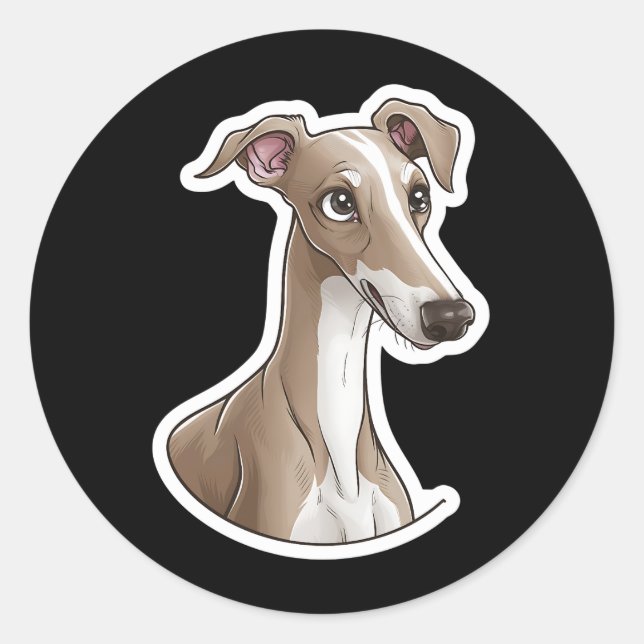 Italian Greyhound  Classic Round Sticker (Front)