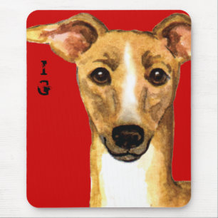 Italian Greyhound Colour Block Mouse Mat