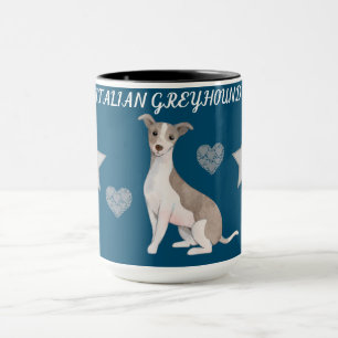 ITALIAN GREYHOUND COMBO TWO TONED MUG. MUG