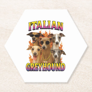 Italian Greyhound Copy Paper Coaster