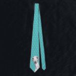 Italian Greyhound Cute Sketch Paw prints Dog lover Tie<br><div class="desc">This fun and elegant neck tie features hand drawn sketch portrait of a cute Italian Greyhound and paw prints pattern on custom color background. Cool and artistic accessory for iggy owner, Father's day or birthday gift for dog dad, or for anyone who loves dog art and sighthounds. • You can...</div>