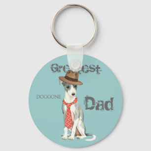 Italian Greyhound Dad Key Ring