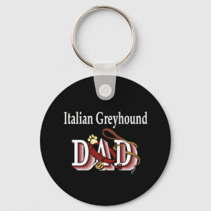 italian greyhound dad Keychain