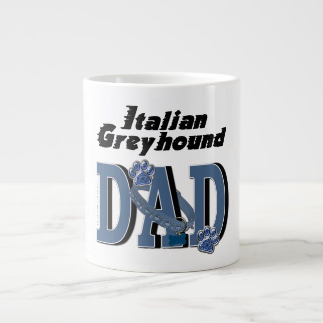 Italian Greyhound DAD Large Coffee Mug (Front)