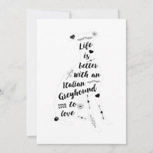 Italian Greyhound Design Italian Greyhound Dog Announcement