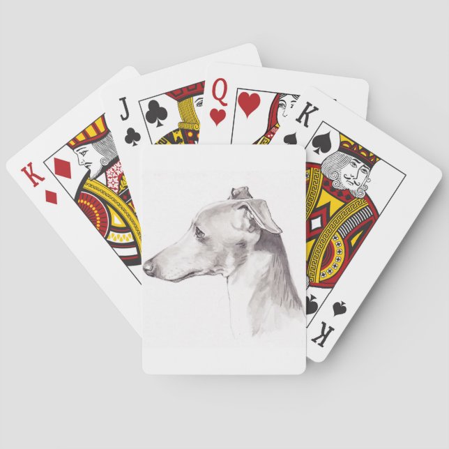 Italian Greyhound Dog Art Playing Cards (Back)