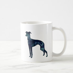Italian Greyhound Dog Black Watercolor Silhouette Coffee Mug