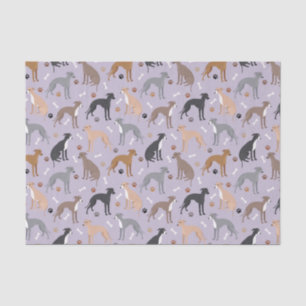 Italian Greyhound Dog Bones and Paws Tissue Paper