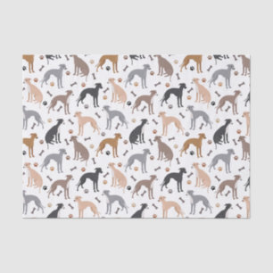 Italian Greyhound Dog Bones and Paws Tissue Paper