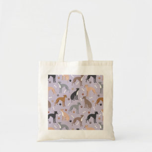 Italian Greyhound Dog Bones and Paws Tote Bag