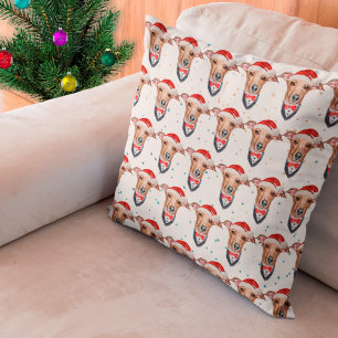Italian Greyhound Dog Breed Christmas Cushion