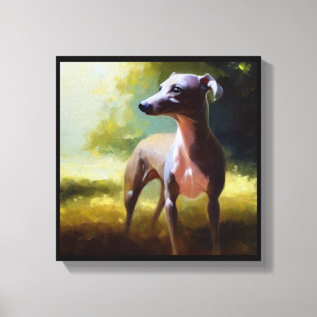 Italian Greyhound Dog Canvas Print (Front)