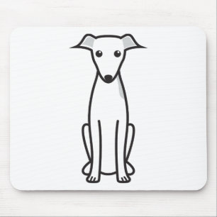 Italian Greyhound Dog Cartoon Mouse Mat