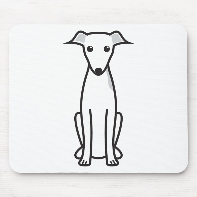 Italian Greyhound Dog Cartoon Mouse Mat (Front)