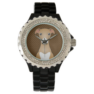 Italian Greyhound Dog Cartoon Paws Watch