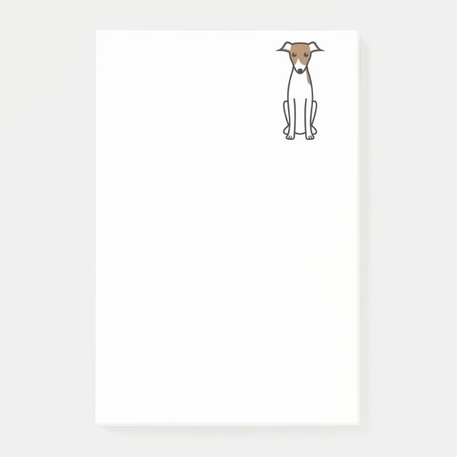 Italian Greyhound Dog Cartoon Post-it Notes (Front)