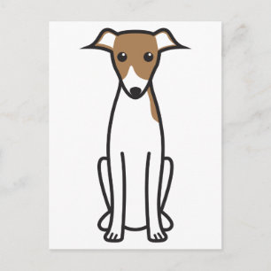 Italian Greyhound Dog Cartoon Postcard