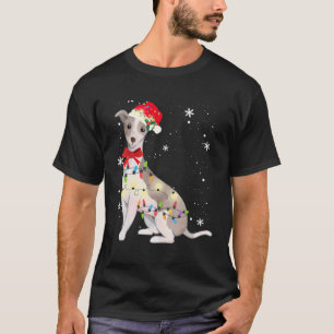 Italian Greyhound Dog Christmas Light Xmas Mum Dad T-Shirt