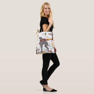 Italian Greyhound Dog Fall Autumn Tote Bag, Iggy.