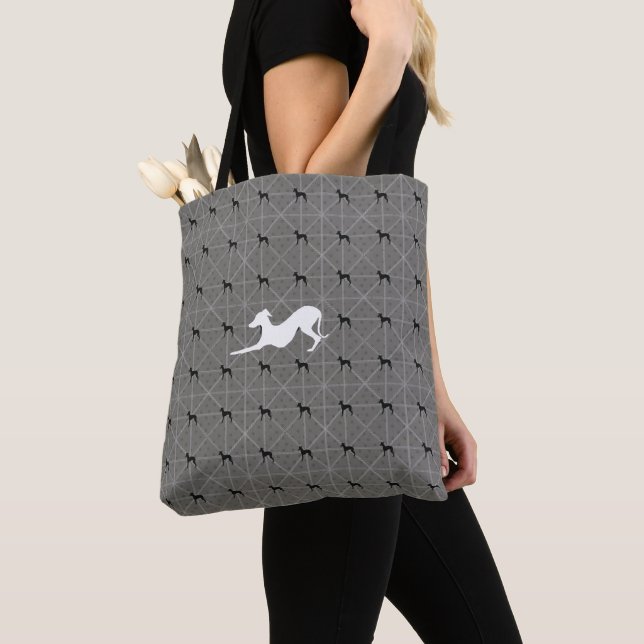 Italian Greyhound Dog Iggy Shopping Tote (Close Up)