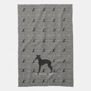 Italian Greyhound Dog Kitchen Towel, Iggy Rescue Tea Towel
