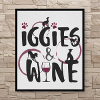 Italian Greyhound Dog owner Wine lover Funny text