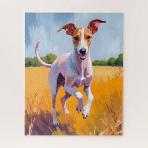Italian Greyhound Dog Painting Pet Jigsaw Puzzle