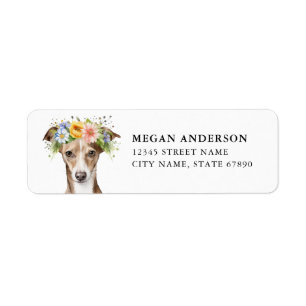 Italian Greyhound Dog Return Address Labels