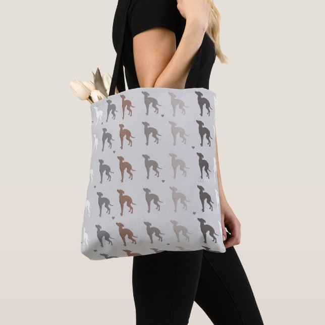 Italian Greyhound Dog Tote Grocery Bag Iggy Rescue (Close Up)