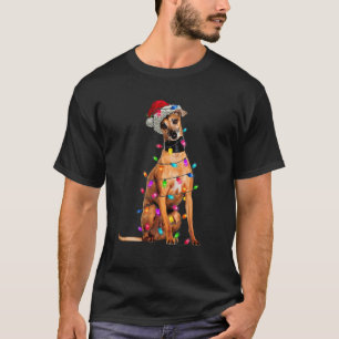 Italian Greyhound Dog Tree Christmas Lights Xmas P T-Shirt