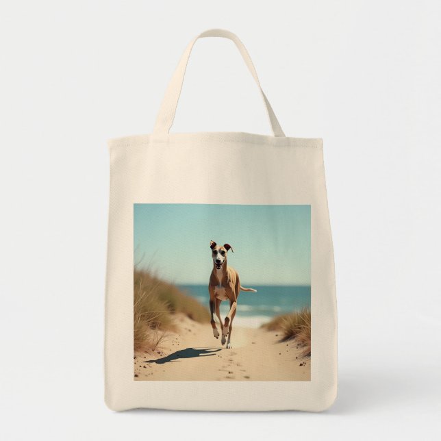 Italian Greyhound Elegant Grocery Tote Bag (Front)