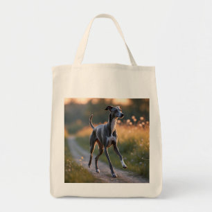 Italian Greyhound Elegant Grocery Tote Bag