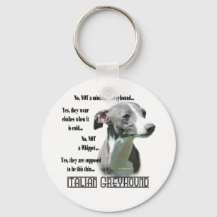 Italian Greyhound FAQ Keychain