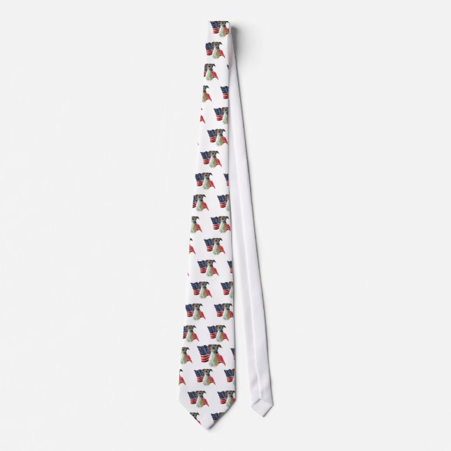 Italian Greyhound Flag Tie (Front)