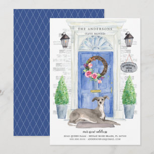 Italian Greyhound Front Door Moving Announcement