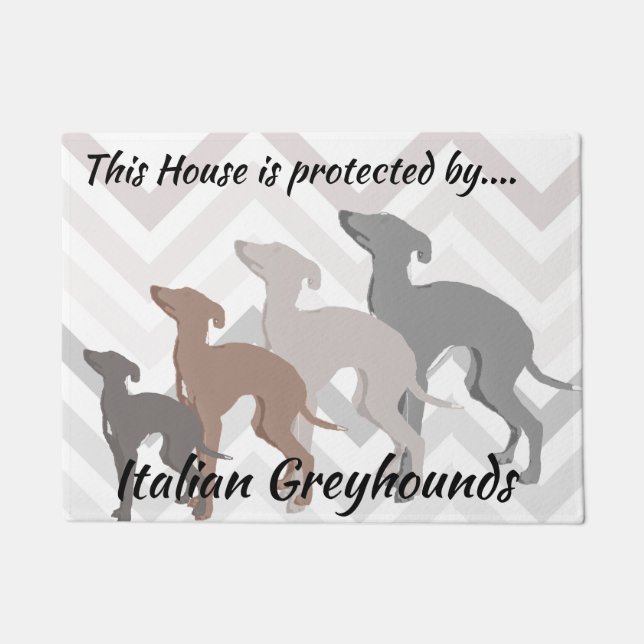 Italian Greyhound Front doormat Mat Rescue Decor (Front)