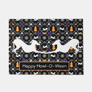 Italian Greyhound Halloween Front Door Mat