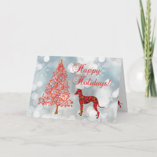 Italian Greyhound Happy Holidays Holiday Card