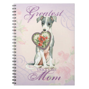 Italian Greyhound Heart Mum Notebook