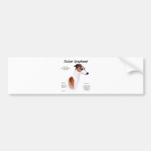 Italian Greyhound History Design Bumper Sticker