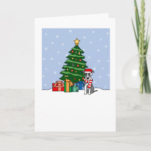 Italian Greyhound Howling Good Christmas Card