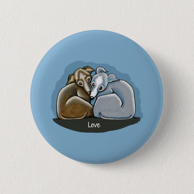 Italian Greyhound Huddle 6 Cm Round Badge (Front)