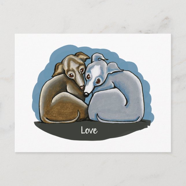 Italian Greyhound Huddle Postcard (Front)