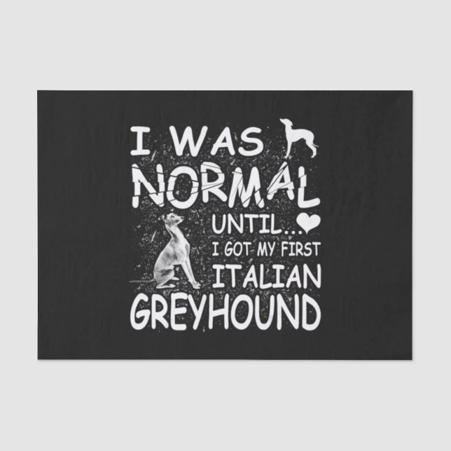 italian greyhound  i was normal until dirty design tissue paper (Front)