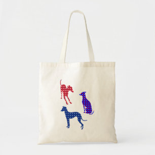 Italian Greyhound in Red White Blue Tote Bag